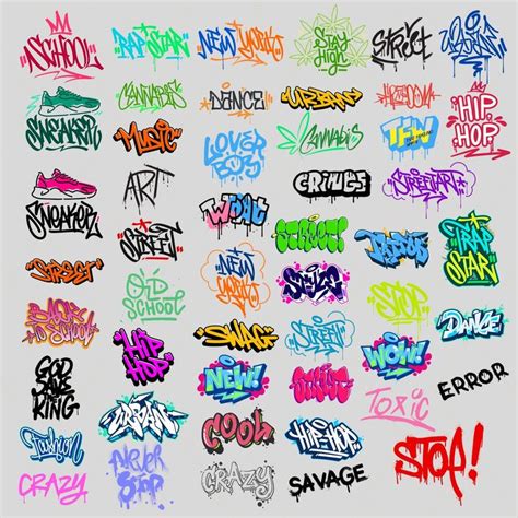 words to graffiti.
